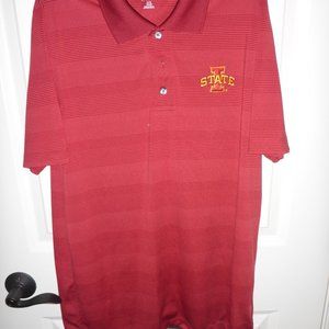 Knights Apparel Men's Size Medium (38-40) Iowa State Cyclones Polo Shirt Red